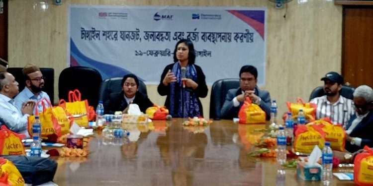 টাঙ্গাইলে যানজট, জলাবদ্ধতা এবং বর্জ্য ব্যবস্থাপনায় করণীয় আলোচনা সভা।