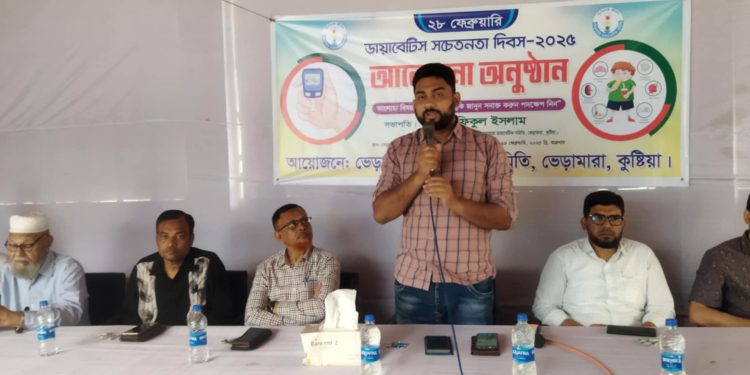 ভেড়ামারায় ডায়াবেটিস সচেতনতা দিবস পালিত।
