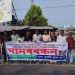 বাগেরহাট সদরের সিএন্ডবি বাজারে ধর্ষণবিরোধী মানববন্ধন।