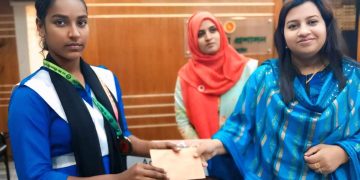 জাতীয় পর্যায়ে বর্শায় দ্বিতীয় স্থান অর্জন করে ভূঞাপুরের শারমিন।