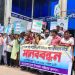 বাগেরহাটের মোংলায় সরকারী হাসপাতাল ১০০ শয্যার দাবিতে মানববন্ধন।