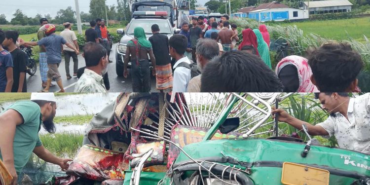 টাঙ্গাইলে বাস-সিএনজি সংঘর্ষে নারীসহ তিনজন নিহত।