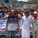 টাঙ্গাইলে শ্রমিকদলের বিক্ষোভ মিছিল।