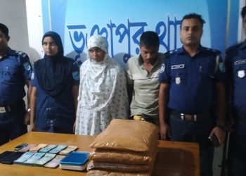 ভূঞাপুরে গাঁজাসহ মাদক কারবারি স্বামী-স্ত্রী আটক।