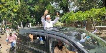 টাঙ্গাইলে জামায়াতের এমপি প্রার্থী আহসান হাবিবের মোটরসাইকেল শোডাউন।