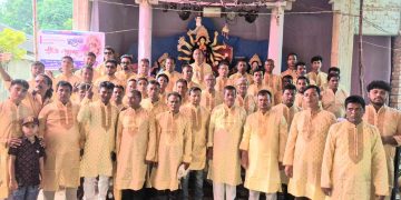 নারান্দিয়ায় দুর্গাপূজা মণ্ডপ পরিদর্শন ও অনুদান প্রদান।