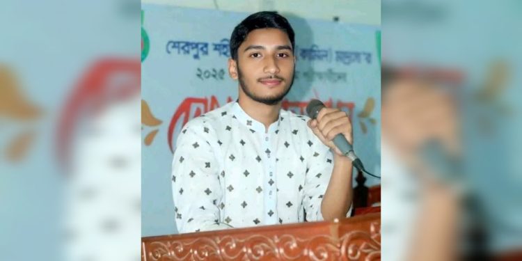 বগুড়ার শেরপুরে সড়ক দূর্ঘটনায় নিহত শিবির নেতা রাফিউলের দাফন সম্পূর্ণ।