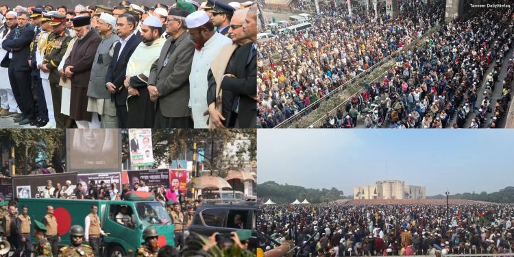 লাখো শোকার্ত মানুষের অশ্রুসিক্ত বিদায়ে খালেদা জিয়ার জানাজা সম্পন্ন।