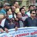 ইনকিলাব মঞ্চের মুখপাত্র ওসমান হাদীর উপর হামলার প্রতিবাদে মাদারগঞ্জে বিএনপির বিক্ষোভ মিছিল।
