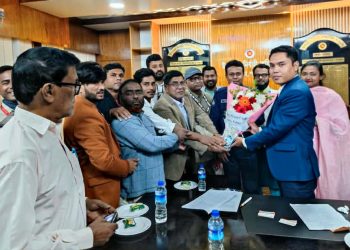 নবাগত ইউএনও, এসিল্যান্ড ও পুলিশ ইনচার্জ এর সাংবাদিকদের সাথে সৌজন্য সাক্ষাৎ ও মতবিনিময়।