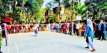 রৌমারীতে ৫৪ তম শীতকালীন জাতীয় ক্রীড়া প্রতিযোগিতা খেলা শুভ উদ্ভোদন ।