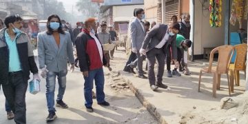 টাঙ্গাইল শহরকে পরিচ্ছন্ন ও ফুটপাথ দখল মুক্ত করতে পৌর প্রশাসকের অভিযান শুরু।
