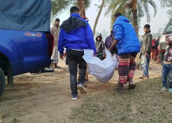 বগুড়ার শেরপুরে ধান খেত থেকে ব্যবসায়ীর লাশ উদ্ধার।