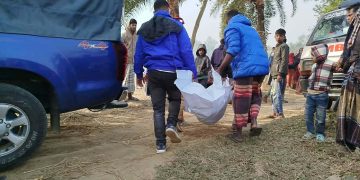 বগুড়ার শেরপুরে ধান খেত থেকে ব্যবসায়ীর লাশ উদ্ধার।