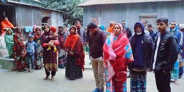 রৌমারীতে পূর্ব শত্রুতার জেরে মিথ্যা মামলায় ফাঁসানোর অভিযোগে সংবাদ সম্মেলন।