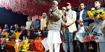 রৌমারীতে ৩নং বন্দবেড় ইউনিয়ন বিএনপির আয়োজনে বিশাল নির্বাচনী জনসভা অনুষ্ঠিত।