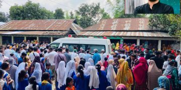 যুক্তরাষ্ট্রে নিহত মেধাবী শিক্ষার্থী জামিল আহমেদ লিমনের মরদেহ পারিবারিক কবরস্থানে দাফন।