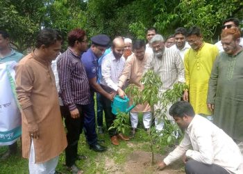 মাদারগঞ্জে বৃক্ষরোপন কর্মসূচি উদ্বোধন।