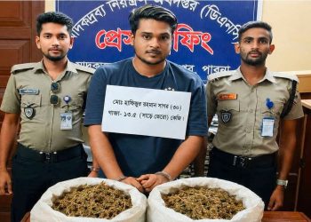 পাবনায় সাড়ে ১৩ কেজি গাঁজাসহ গ্রেফতার ১, মামলা দায়ের।