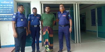 পাবনার বেড়ায় ইয়াবা ব্যবসায়ী ও চিহ্নিত মাদক ডিলার আমিন গ্রেফতার।