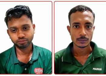 মাদারগঞ্জে ইয়াবাসহ স্বেচ্ছাসেবক দলের দুই নেতা আটক।