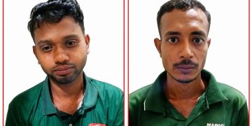 মাদারগঞ্জে ইয়াবাসহ স্বেচ্ছাসেবক দলের দুই নেতা আটক।