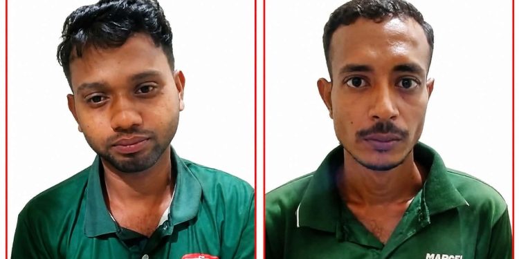 মাদারগঞ্জে ইয়াবাসহ স্বেচ্ছাসেবক দলের দুই নেতা আটক।