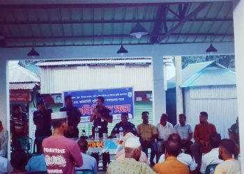 রৌমারীতে কমিউনিটি পুলিশিং সদস্য ও স্থানীয় জনগণের সাথে মতবিনিময় সভা অনুষ্ঠিত। 