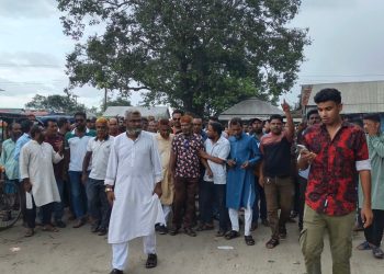 আওয়ামী লীগের সন্ত্রাস-নৈরাজ্যের প্রতিবাদে ৭ নং সিধুলী ইউনিয়ন বিএনপির বিক্ষোভ মিছিল।